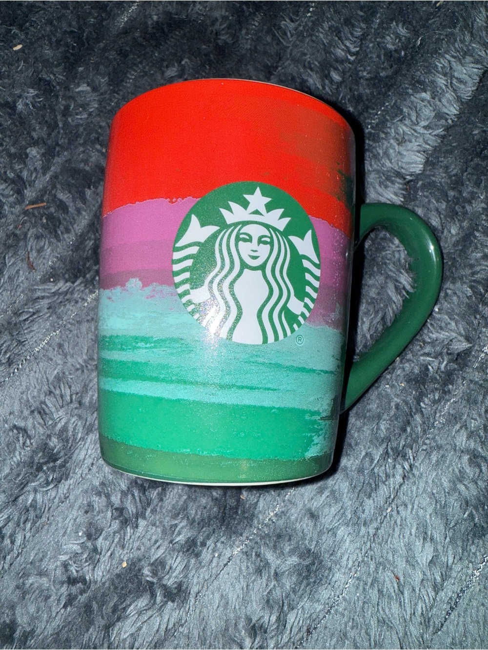Starbucks Multicolor Ceramic Mug - Red, Pink, Green
